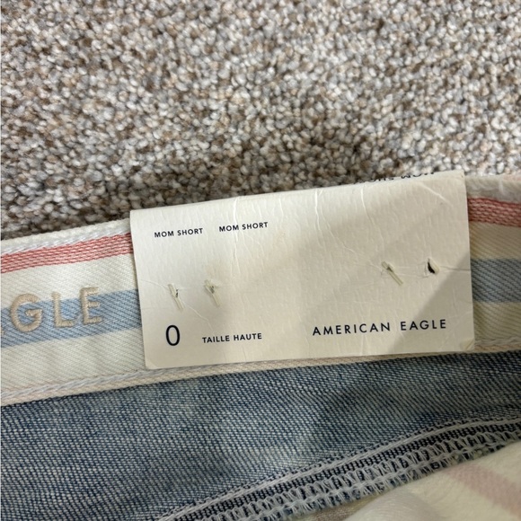NEW! American Eagle Shorts 0 Striped Mom Short Patriotic American Cut Off - Picture 10 of 12